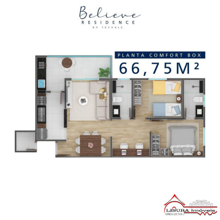 Imagem Apartamento com 2 Quartos à Venda, 66 m² em Jardim Ismênia - São José Dos Campos