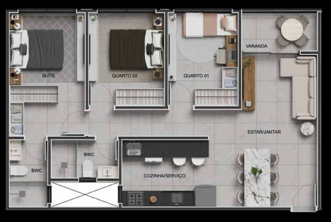Imagem Apartamento com 2 Quartos à Venda, 56 m² em Manaíra - João Pessoa