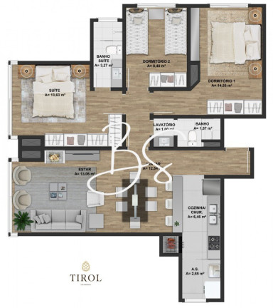 Imagem Apartamento com 2 Quartos à Venda, 93 m² em Rua Merano, 200 - Tirol - Gramado
