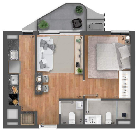 Imagem Apartamento com 1 Quarto à Venda, 41 m² em Praia De Belas - Porto Alegre
