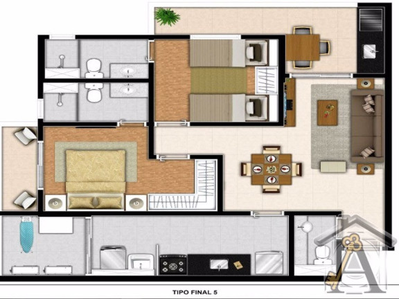 Imagem Apartamento com 3 Quartos à Venda, 83 m² em Boqueirão - Santos Imagem Apartamento com 3 Quartos à Venda, 83 m² em Boqueirão - Santos