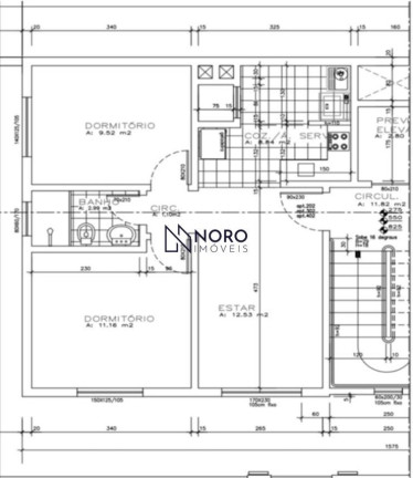 Apartamento com 1 Quarto à Venda, 47 m² em Nossa Senhora Do Rosário - Santa Maria