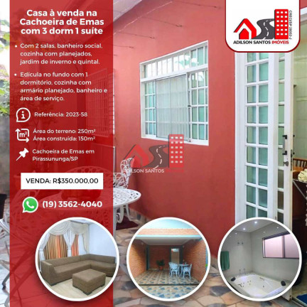 Casa com 3 Quartos à Venda, 250 m² em Jardim Limoeiro - Pirassununga