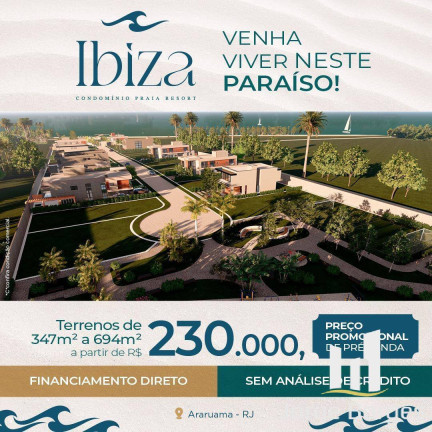 Imagem Terreno em Condomínio à Venda, 347 m² em São Pedro Da Aldeia