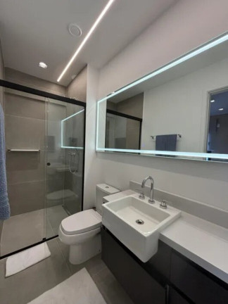 Imagem Flat com 1 Quarto para Alugar, 77 m² em Jardim Das Acácias - São Paulo Imagem Flat com 1 Quarto para Alugar, 77 m² em Jardim Das Acácias - São Paulo
