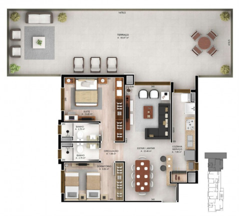 Imagem Imóvel com 1 Quarto à Venda, 45 m² em Jardim Botânico - Porto Alegre