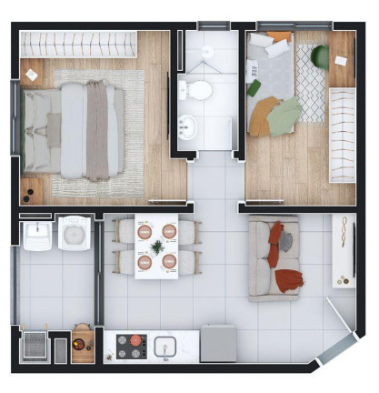 Imagem Apartamento com 2 Quartos à Venda, 46 m² em Vargem Grande - Pinhais