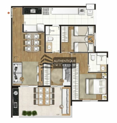 Imagem Apartamento com 2 Quartos à Venda, 64 m² em Chácara Inglesa - São Paulo