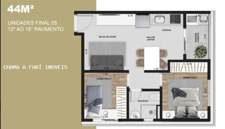 Imagem Apartamento com 1 Quarto à Venda, 35 m² em Vila Carrão - São Paulo