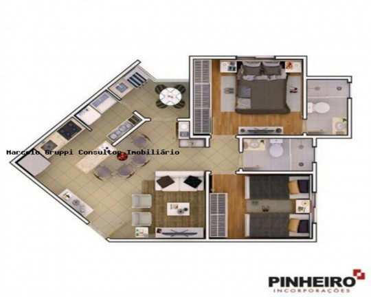 Imagem Apartamento com 3 Quartos à Venda, 68 m² em Jardim Bela Vista - Indaiatuba
