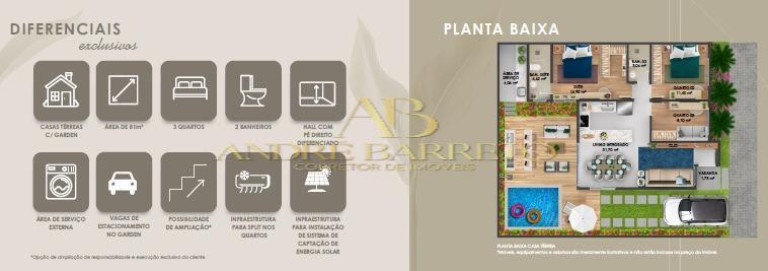 Imagem Casa de Condomínio com 3 Quartos à Venda, 81 m² em Abrantes - Camaçari