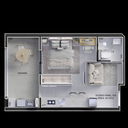 Imagem Apartamento com 1 Quarto à Venda, 25 m² em Boa Vista - Curitiba Imagem Apartamento com 1 Quarto à Venda, 25 m² em Boa Vista - Curitiba