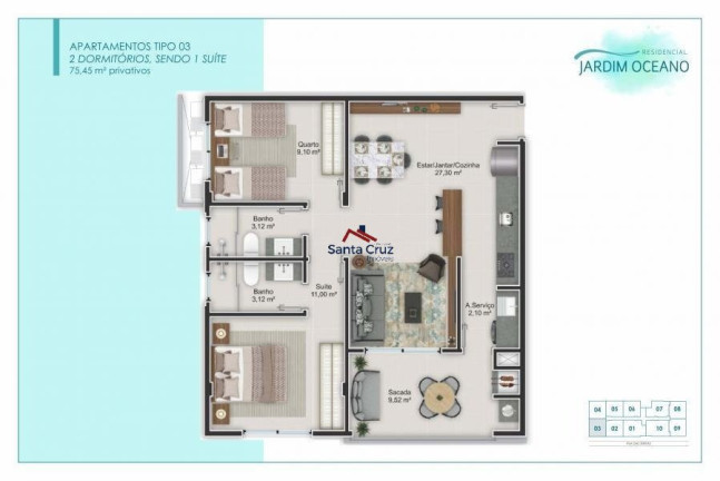 Apartamento com 2 Quartos à Venda, 129 m² em Canasvieiras - Florianópolis