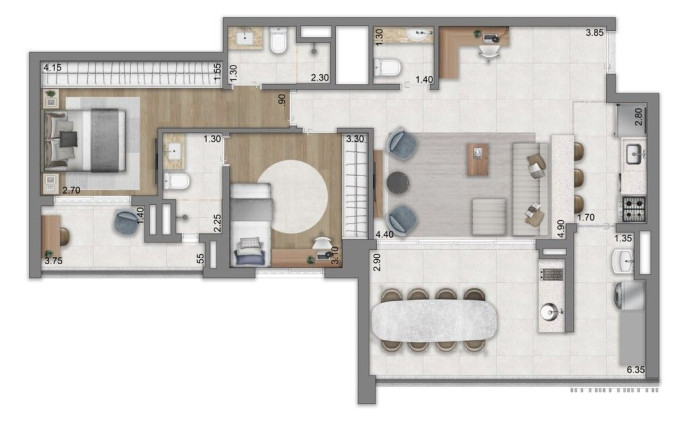 Imagem Apartamento com 3 Quartos à Venda, 134 m² em Brooklin Paulista - São Paulo Imagem Apartamento com 3 Quartos à Venda, 134 m² em Brooklin Paulista - São Paulo