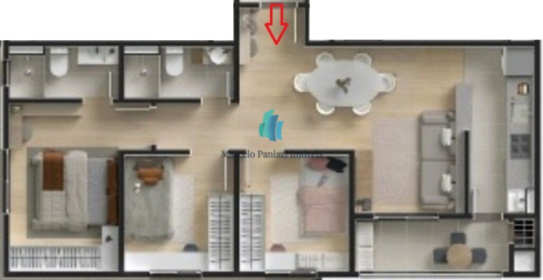 Apartamento com 3 Quartos à Venda, 71 m² em Cidade Alta - Bento Gonçalves