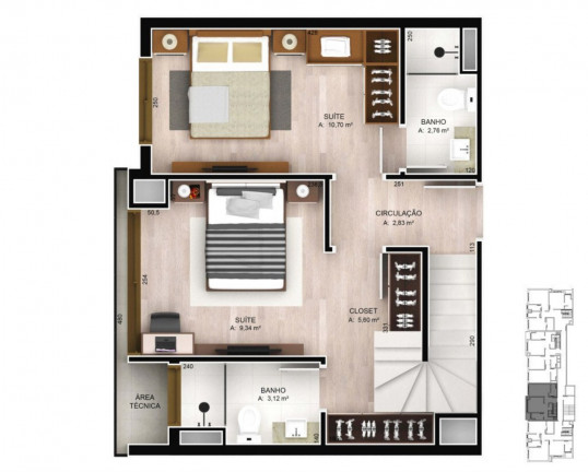 Imagem Imóvel com 1 Quarto à Venda, 45 m² em Jardim Botânico - Porto Alegre