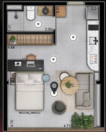 Imagem Imóvel com 1 Quarto à Venda, 32 m² em Chac Santo Antônio - São Paulo