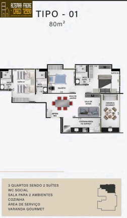 Imagem Apartamento com 3 Quartos à Venda, 80 m² em Bessa - João Pessoa