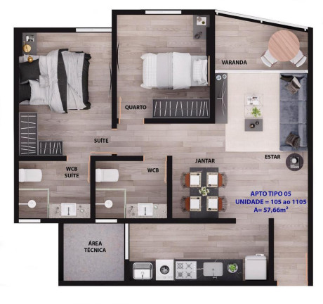 Imagem Apartamento com 2 Quartos à Venda, 57 m² em Manaíra - João Pessoa Imagem Apartamento com 2 Quartos à Venda, 57 m² em Manaíra - João Pessoa