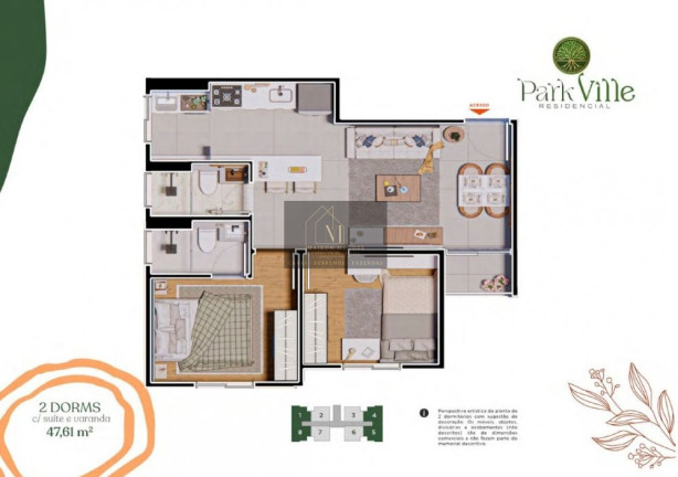Imagem Apartamento com 2 Quartos à Venda, 48 m² em Chácaras Reunidas São Jorge - Sorocaba