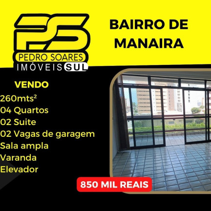 Imagem Flat com 4 Quartos à Venda, 260 m² em Manaíra - João Pessoa Imagem Flat com 4 Quartos à Venda, 260 m² em Manaíra - João Pessoa