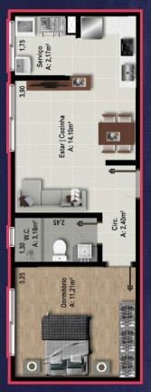 Imagem Apartamento com 1 Quarto à Venda, 43 m² em Camobi - Santa Maria