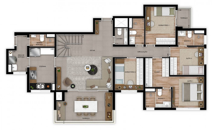 Imagem Cobertura com 3 Quartos à Venda, 108 m² em Vila Gilda - Santo André