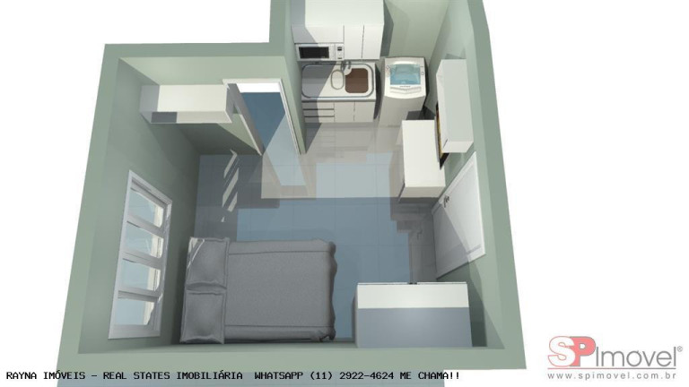 Imagem Kitnet com 1 Quarto para Alugar, 20 m² em Cidade Vargas - São Paulo