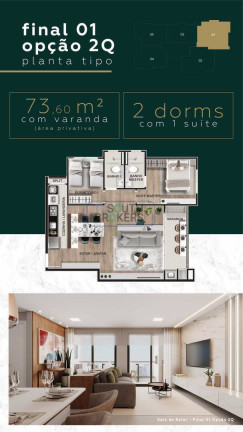Imagem Apartamento com 2 Quartos à Venda, 48 m² em Capão Raso - Curitiba Imagem Apartamento com 2 Quartos à Venda, 48 m² em Capão Raso - Curitiba