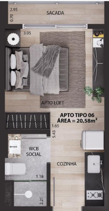 Imagem Apartamento com 1 Quarto à Venda, 27 m² em Tambauzinho - João Pessoa