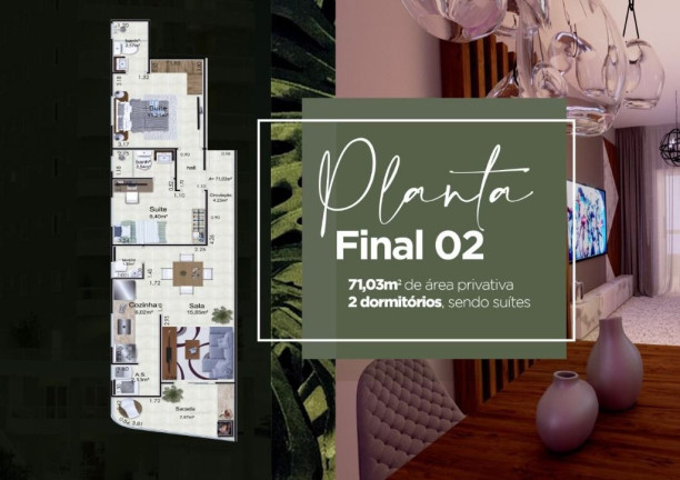 Imagem Apartamento com 2 Quartos à Venda, 61 m² em Caiçara - Praia Grande Imagem Apartamento com 2 Quartos à Venda, 61 m² em Caiçara - Praia Grande