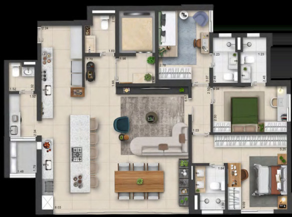 Imagem Apartamento com 3 Quartos à Venda, 153 m² em Park Lozandes - Goiânia