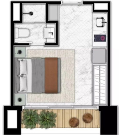Imagem Apartamento com 1 Quarto à Venda, 27 m² em Itaim Bibi - São Paulo