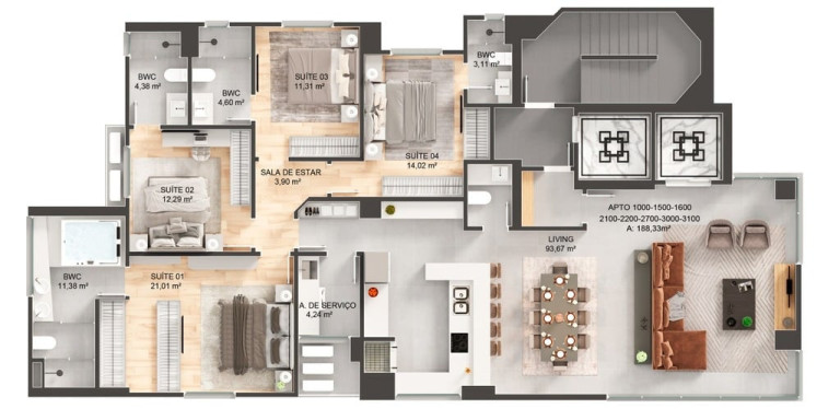 Imagem Apartamento com 4 Quartos à Venda, 188 m² em Centro - Balneário Camboriú Imagem Apartamento com 4 Quartos à Venda, 188 m² em Centro - Balneário Camboriú
