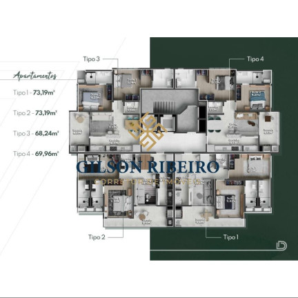 Imagem Apartamento com 2 Quartos à Venda, 69 m² em Tabuleiro - Camboriú