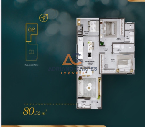 Imagem Imóvel com 2 Quartos à Venda, 80 m² em Centro - Navegantes Imagem Imóvel com 2 Quartos à Venda, 80 m² em Centro - Navegantes
