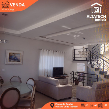 Casa com 3 Quartos à Venda, 350 m² em Parque Vivaldi Leite Ribeiro - Poços De Caldas