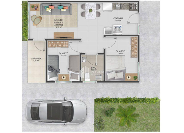 Imagem Casa com 2 Quartos à Venda, 61 m² em Todos Os Santos - Teresina