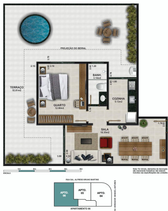 Imagem Apartamento com 1 Quarto à Venda, 53 m² em Braga - Cabo Frio Imagem Apartamento com 1 Quarto à Venda, 53 m² em Braga - Cabo Frio