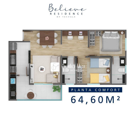 Imagem Apartamento com 2 Quartos à Venda, 66 m² em Jardim Ismênia - São José Dos Campos
