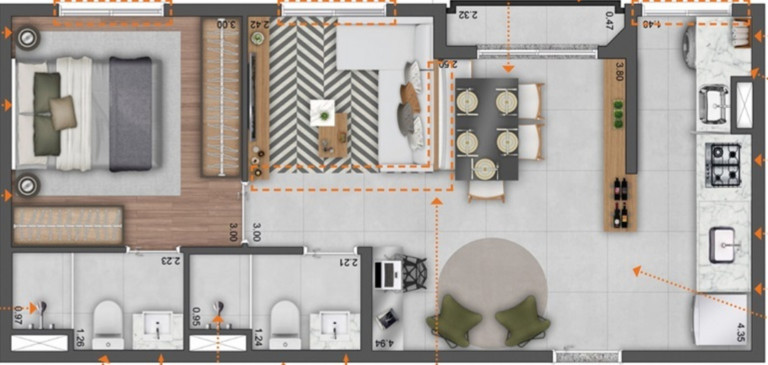 Imagem Imóvel com 2 Quartos à Venda, 45 m² em Centro - Campinas Imagem Imóvel com 2 Quartos à Venda, 45 m² em Centro - Campinas