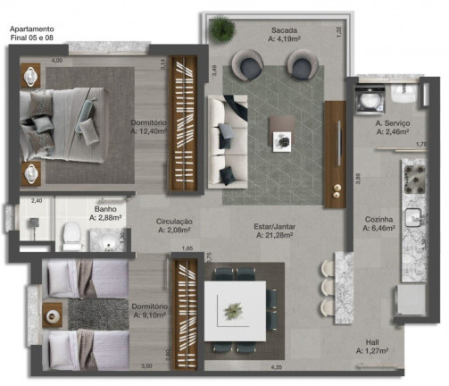 Imagem Imóvel com 2 Quartos à Venda, 73 m² em Teresópolis - Porto Alegre