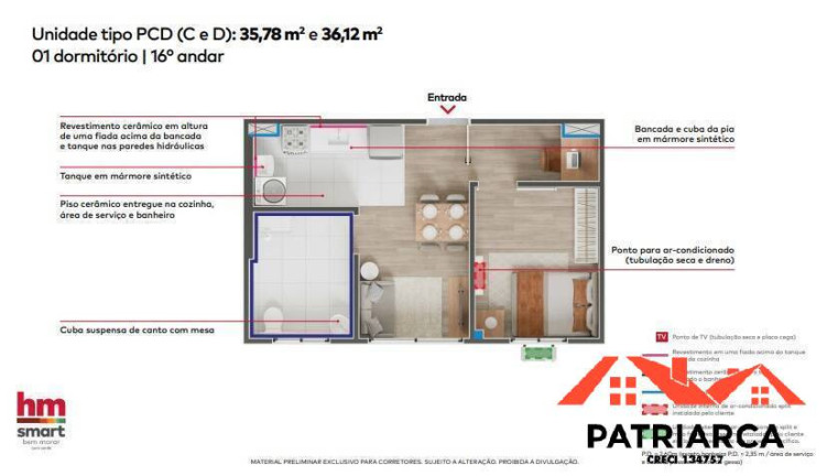 Imagem Apartamento com 2 Quartos à Venda, 35 m² em Residencial Fazenda Lagoa - Campinas