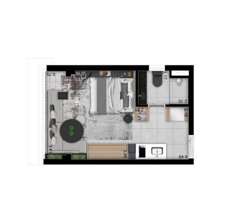 Imagem Imóvel com 1 Quarto à Venda, 24 m² em Sumarezinho - São Paulo