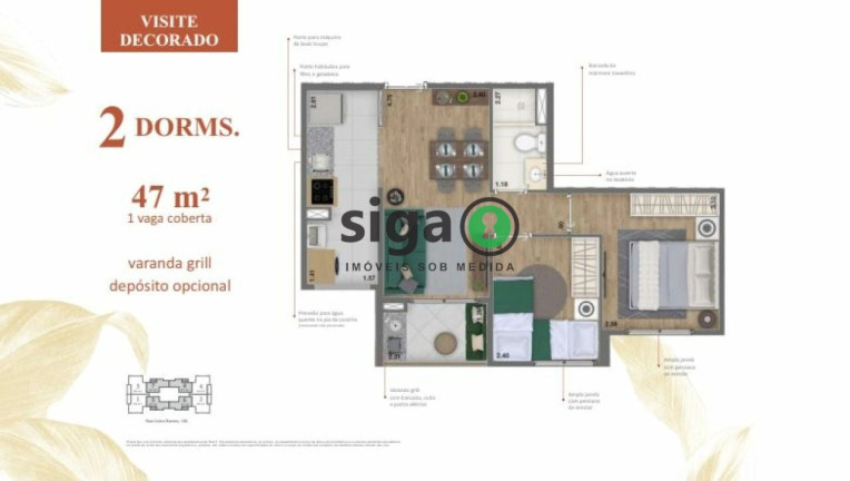 Imagem Apartamento com 2 Quartos à Venda, 47 m² em Morumbi - São Paulo