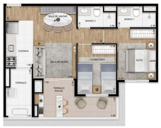 Imagem Apartamento com 3 Quartos à Venda, 79 m² em Vila Cruzeiro - São Paulo