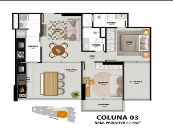 Imagem Apartamento com 3 Quartos à Venda, 85 m² em Praia Do Morro - Guarapari Imagem Apartamento com 3 Quartos à Venda, 85 m² em Praia Do Morro - Guarapari