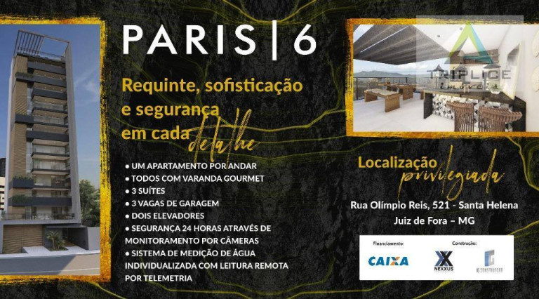 Imagem Apartamento com 3 Quartos à Venda, 373 m² em Santa Helena - Juiz De Fora