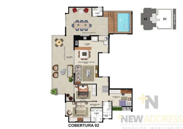 Imagem Apartamento com 3 Quartos à Venda, 168 m² em Praia De Itaparica - Vila Velha Imagem Apartamento com 3 Quartos à Venda, 168 m² em Praia De Itaparica - Vila Velha