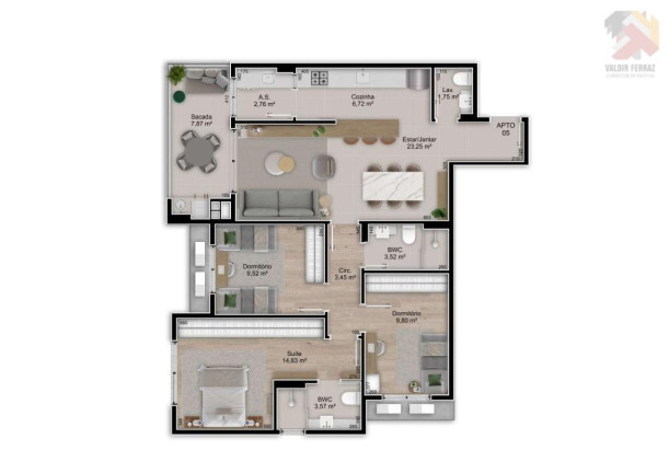 Imagem Apartamento com 3 Quartos à Venda, 102 m² em Jardim Atlântico - Florianópolis